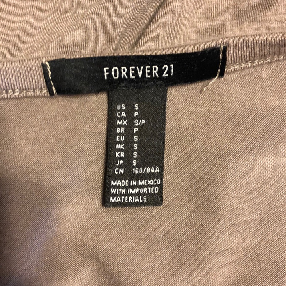 Forever 21 beige oversize cross cross t shirt S - Picture 2 of 5